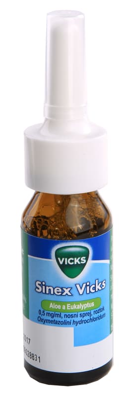 SINEX VICKS ALOE A EUKALYPTUS 0,5MG/ML Nosní sprej, roztok 1X15ML