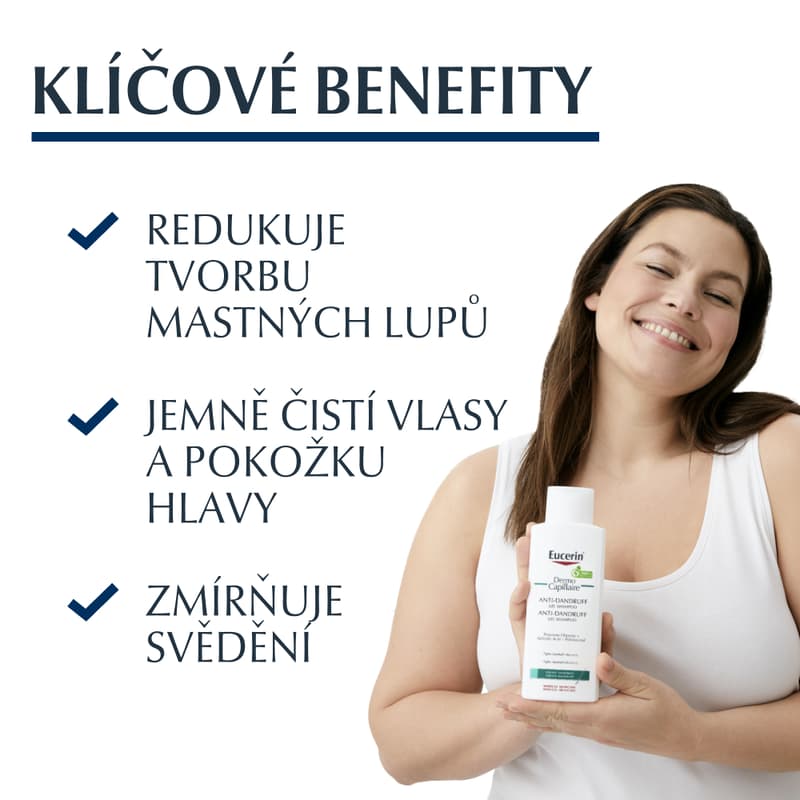 Eucerin DermoCapillaire šampon mastné lupy 250ml