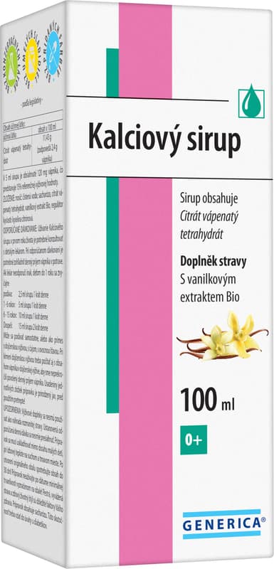 Kalciový sirup 100ml Generica