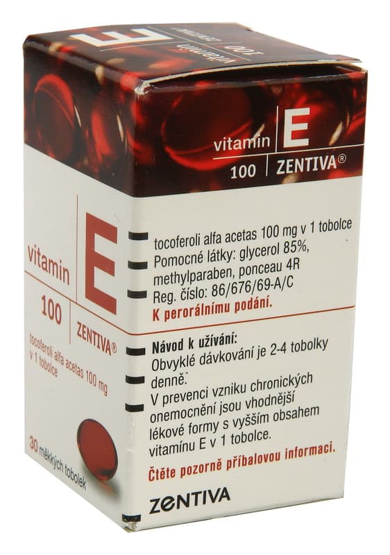 VITAMIN E ZENTIVA 100MG Měkká tobolka 30