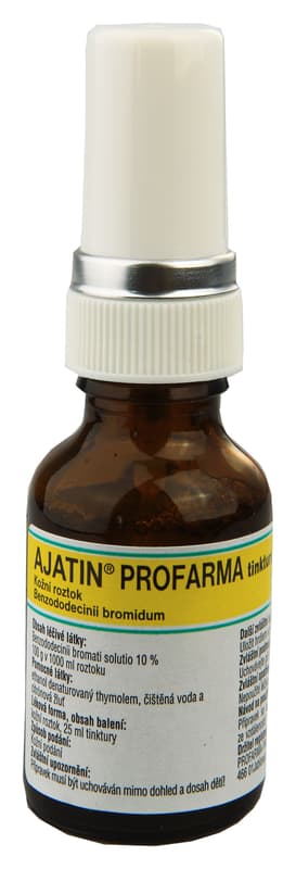 AJATIN PROFARMA TINKTURA S MECHANICKÝM ROZPRAŠOVAČEM 100MG/ML Kožní sprej, roztok 1X25ML