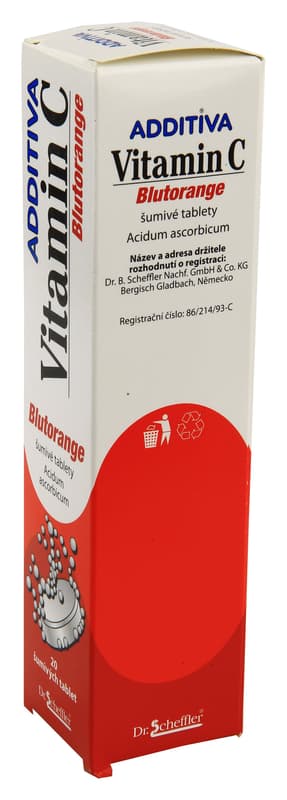ADDITIVA VITAMIN C BLUTORANGE 1000MG šumivá tableta 20