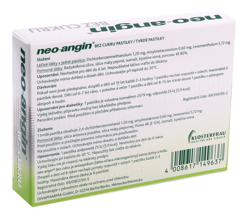 NEO-ANGIN BEZ CUKRU 1,2MG/0,6MG/5,72MG pastilka 24