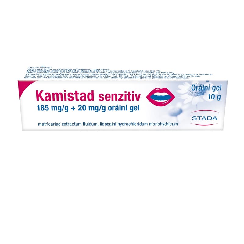 KAMISTAD SENSITIVE 185MG / G + 20MG / G ORM GEL 1X10G