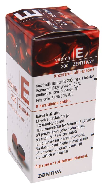 VITAMIN E ZENTIVA 200MG Měkká tobolka 30
