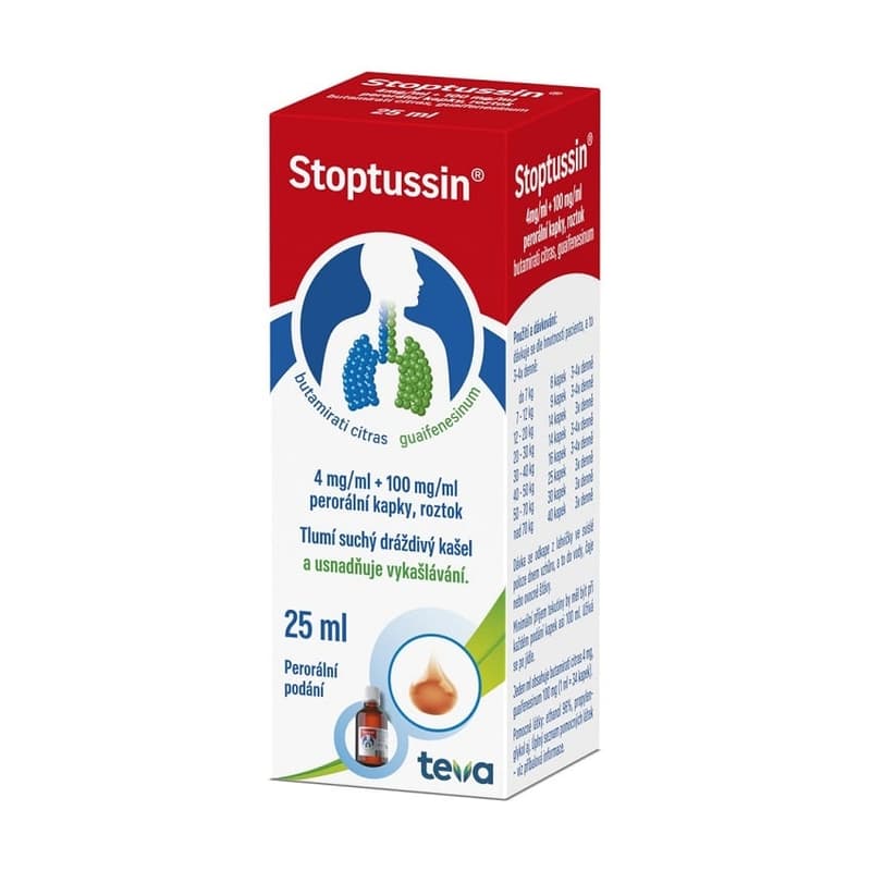 STOPTUSSIN 4MG / ML + 100MG / ML POR GTT SOL 1X25ML