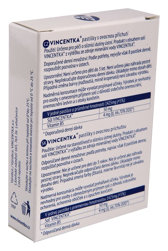 Vincentka Pastilky ovocné 18ks