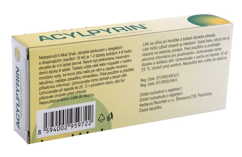 ACYLPYRIN 500MG Tableta 10