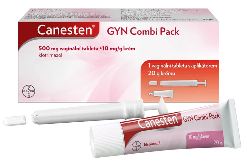 CANESTEN GYN COMBI PACK 500MG + 10MG / G VAG TBL