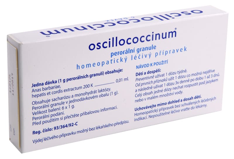 OSCILLOCOCCINUM 1G Granule v jednodávkovém obalu 6