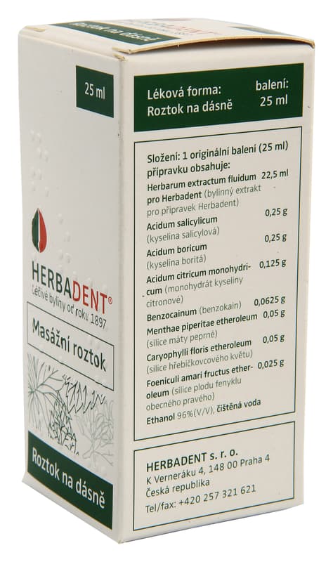 HERBADENT GNG SOL 1X25ML