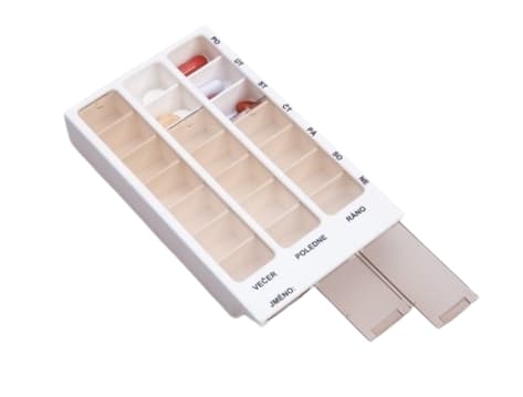 Drug dispenser OBZOR type 02 weekly white