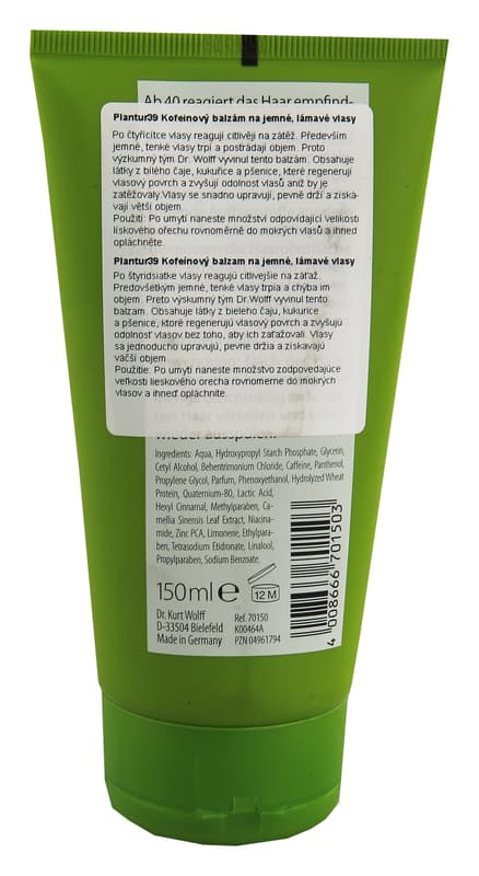 Plantur39 Caffeine balm for fine hair 150ml