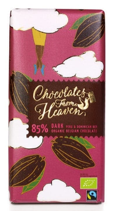 Chocolates From Heaven BIO Dark chocolate Peru and Dominican Republic 85%
