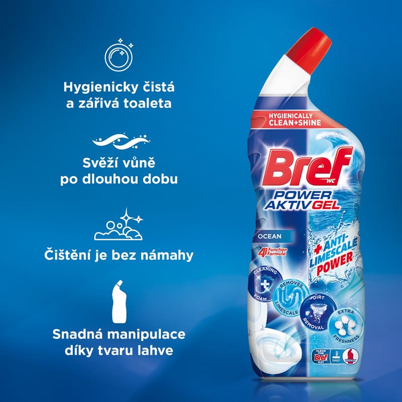 Bref Power Aktiv Ocean WC čistič