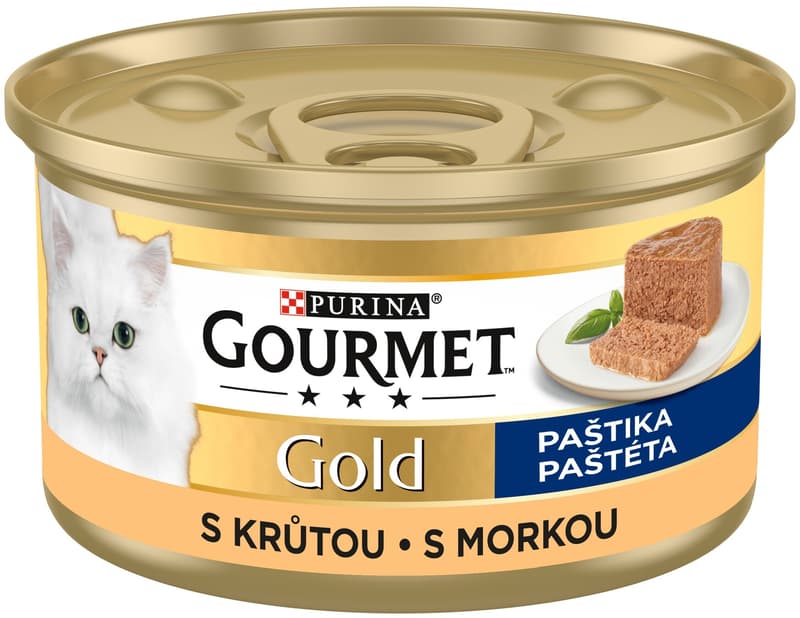 Gourmet Gold konzervy pro kočky krůta paštika