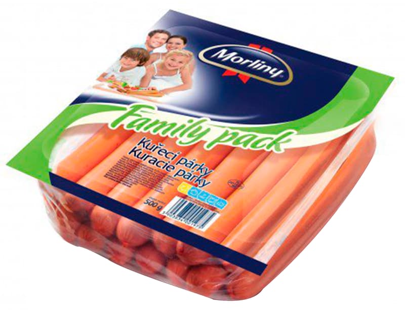 Morliny Chicken peeling sausages - family pack
