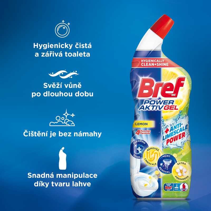 Bref Power Aktiv Lemon WC čistič