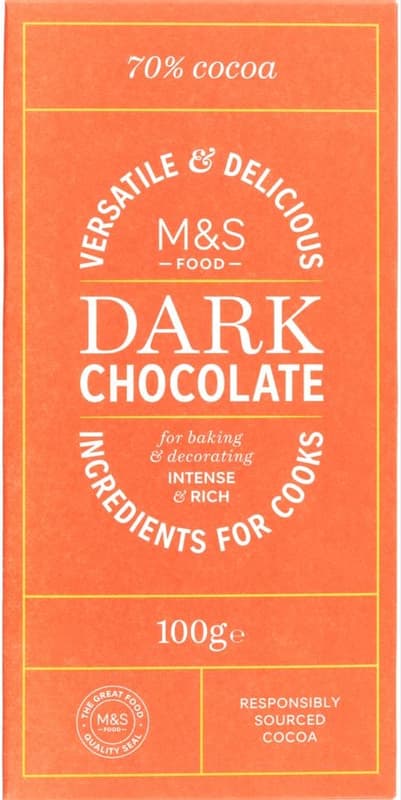 Marks & Spencer Dark chocolate for cooking