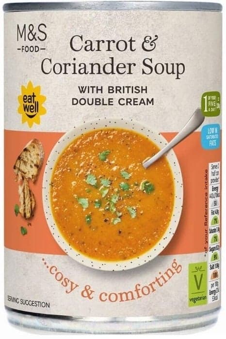 Marks & Spencer Carrot soup with coriander and cream