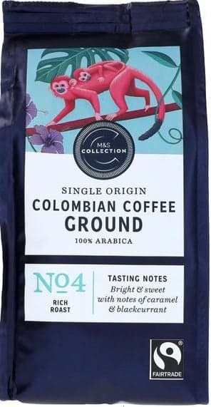 Marks & Spencer Středně pražená mletá kolumbijská káva (100% Arabica)