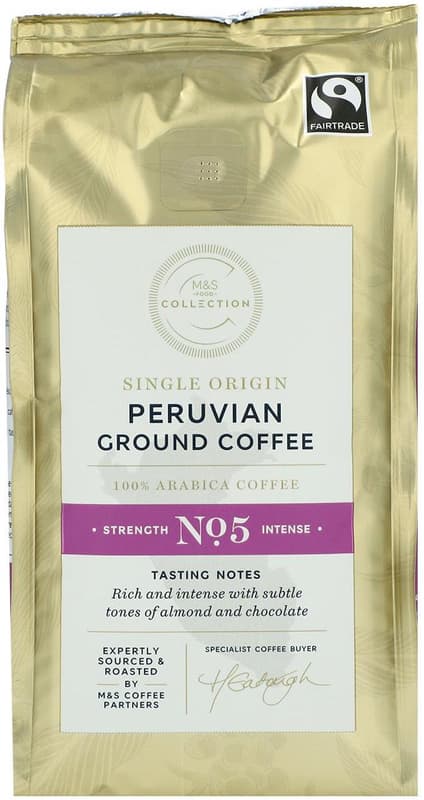 Marks & Spencer Peruánská pražená mletá káva (100% Arabica)
