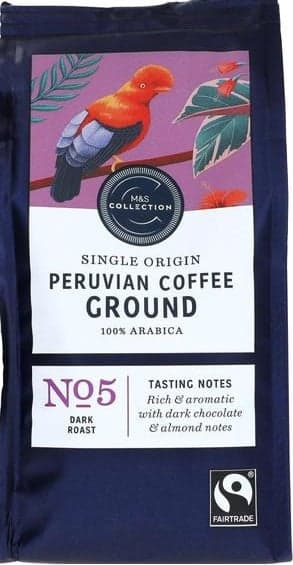 Marks & Spencer Peruánská pražená mletá káva (100% Arabica)
