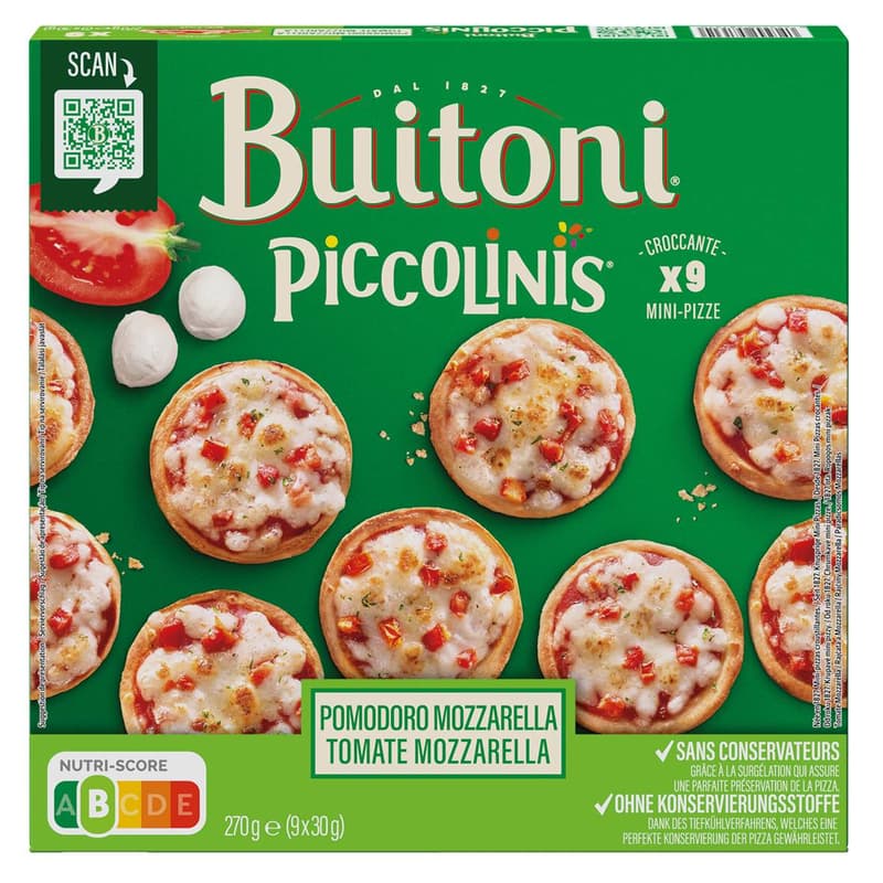 Buitoni Piccolinis Tomato Mozzarella pizza 9pcs,'name', 