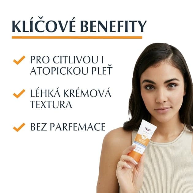 EUCERIN SUN opalovací krém na obličej SPF50+50ml
