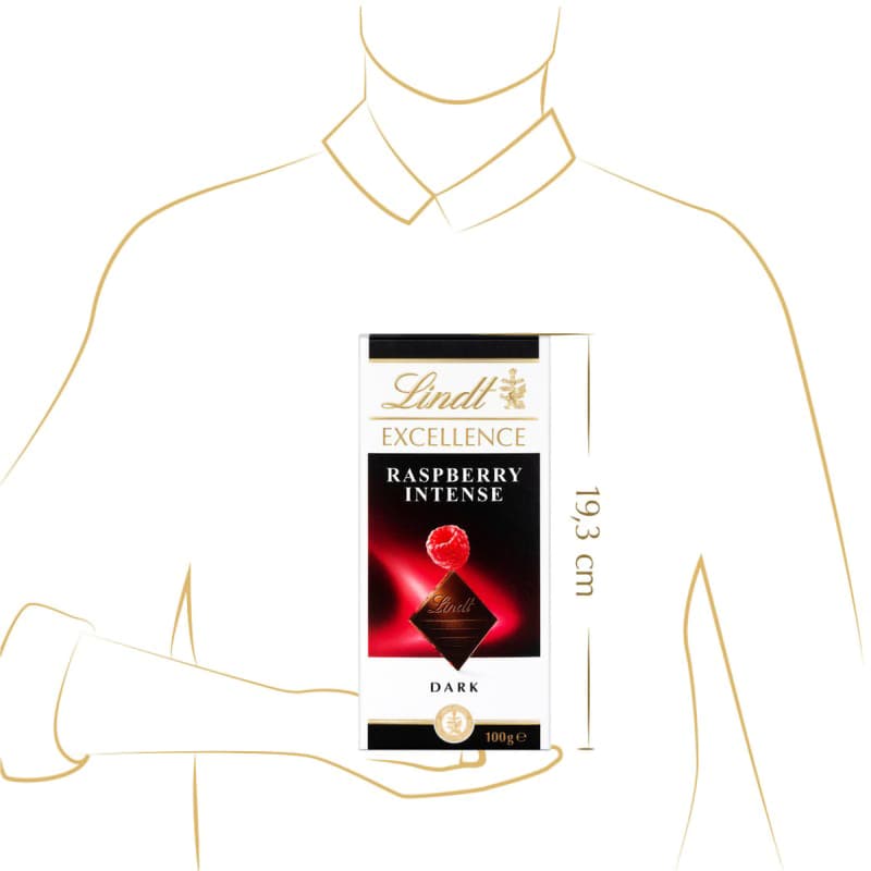 Lindt Čokoláda EXCELLENCE Hořká s kousky malin