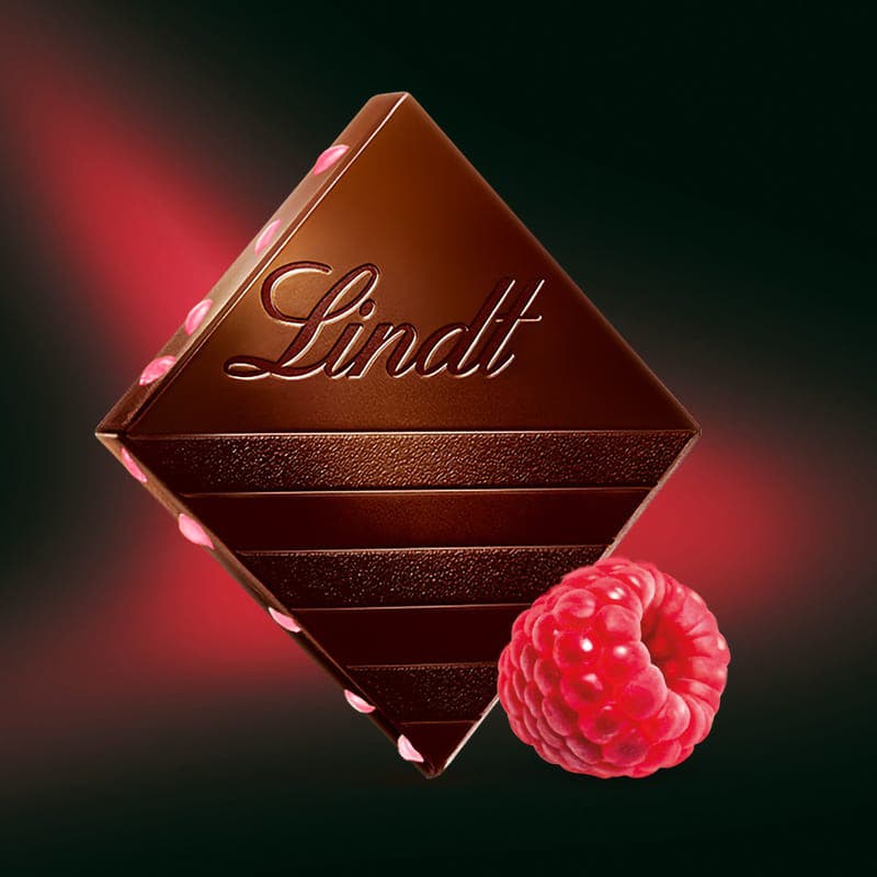 Lindt Čokoláda EXCELLENCE Hořká s kousky malin