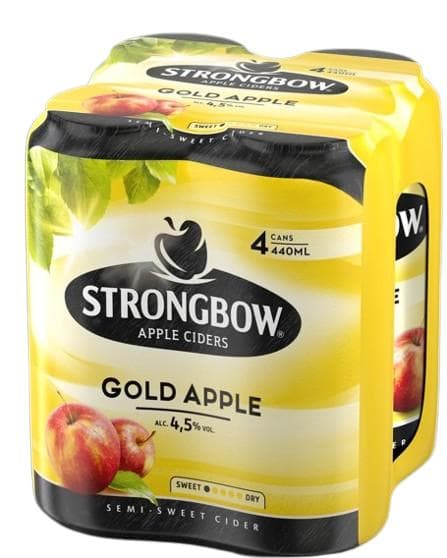 Strongbow Gold Apple cider 4×0,44 l can