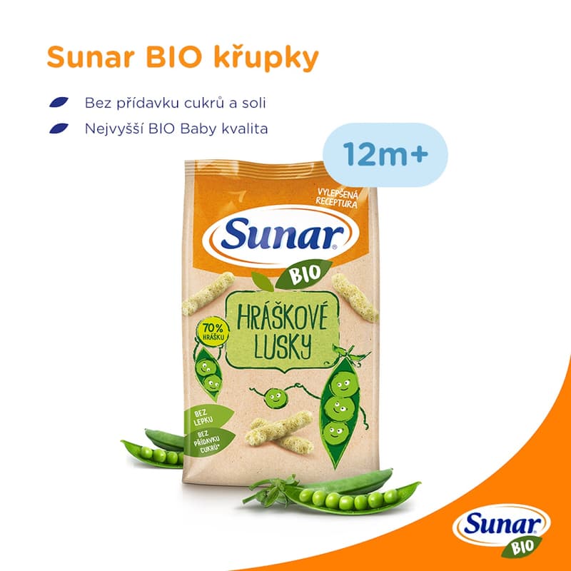 Sunar BIO Křupky hráškové lusky