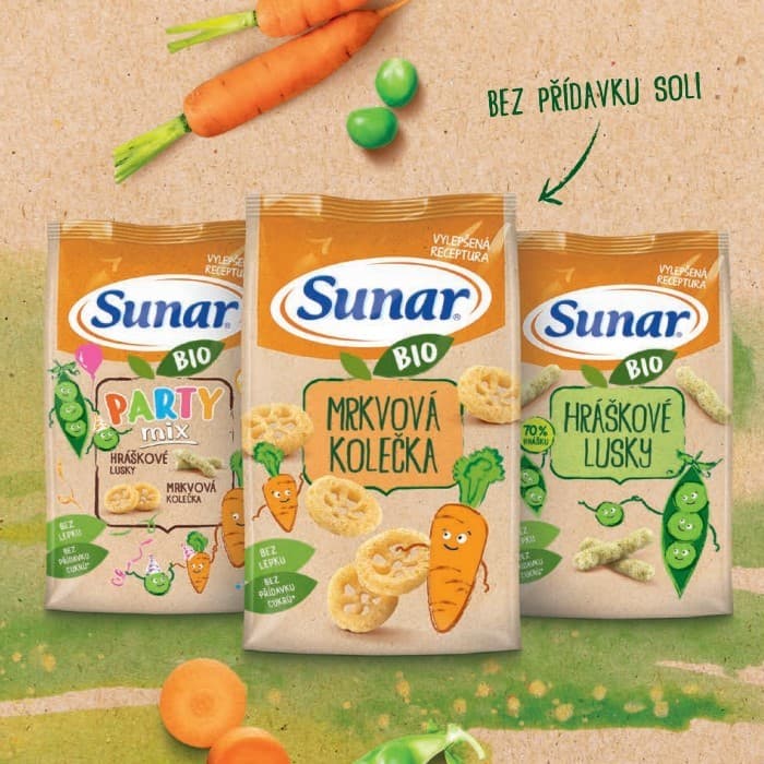 Sunar BIO Dětské křupky mrkvová kolečka