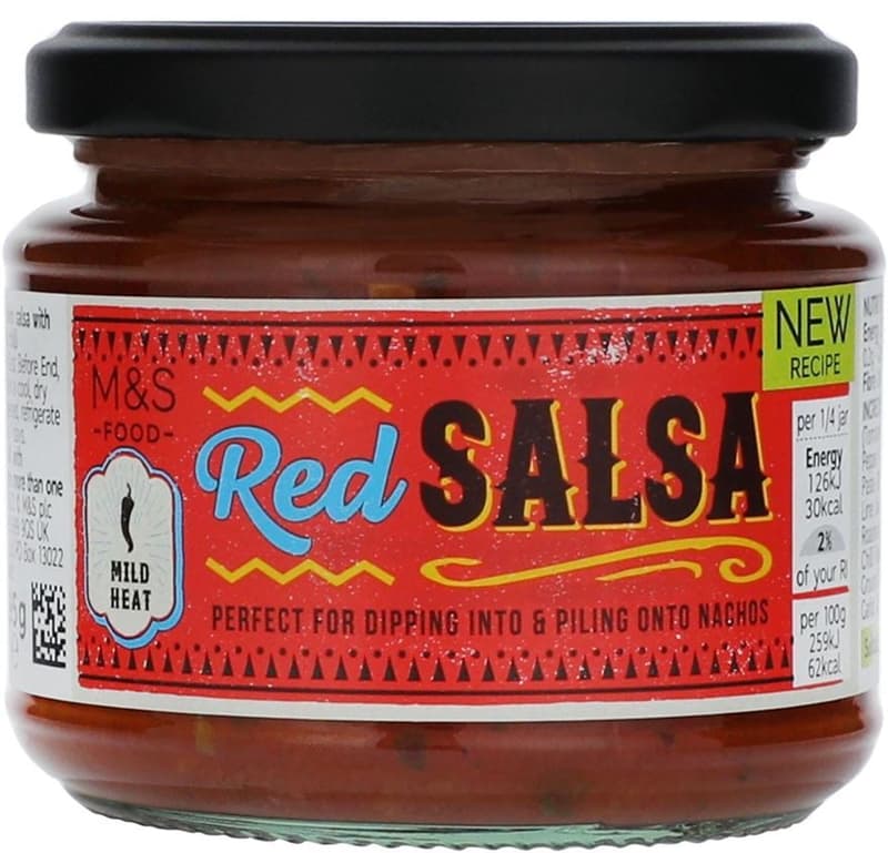 Marks & Spencer Salsa of tomatoes and onions with lime juice and chili peppers jalapeño