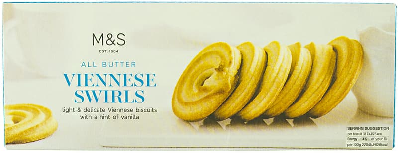 Marks & Spencer Vanilla-flavored Viennese butter biscuits