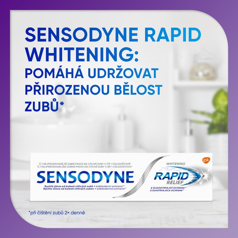 Sensodyne Zubní pasta rapid whitening pro citlivé a bílé zuby