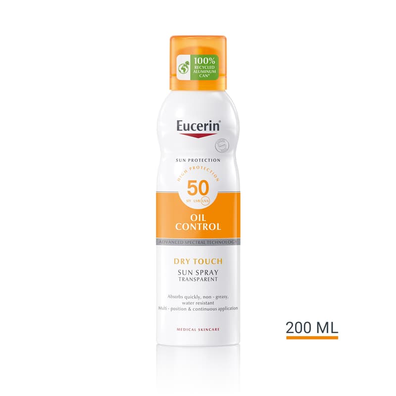 Eucerin SUN transparentní sprej Oil Control Dry Touch SPF50 200ml