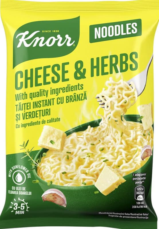 Knorr Nudle se sýrovou polévkou