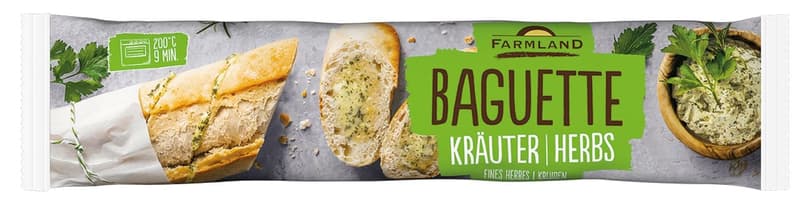 Farmland Baguette with herb butter
