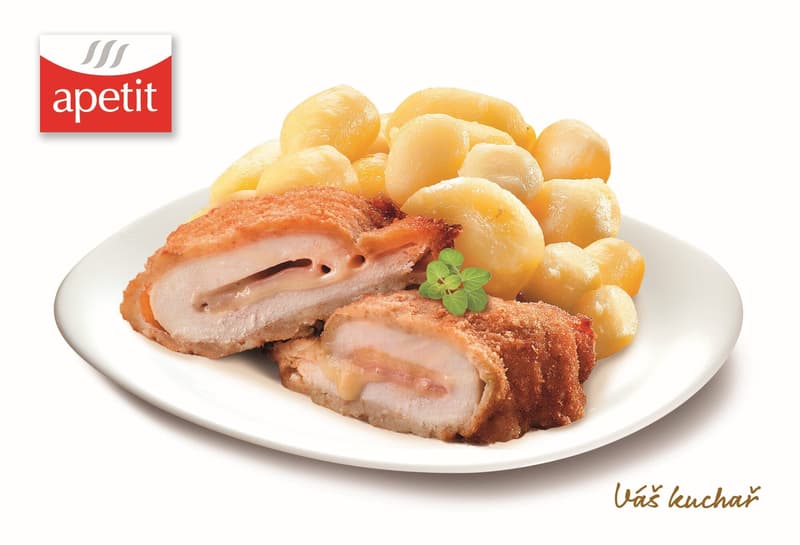 Apetit Cordon bleu, boiled potatoes