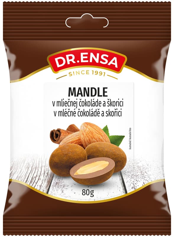 Dr.Ensa Almonds in milk chocolate and cinnamon
