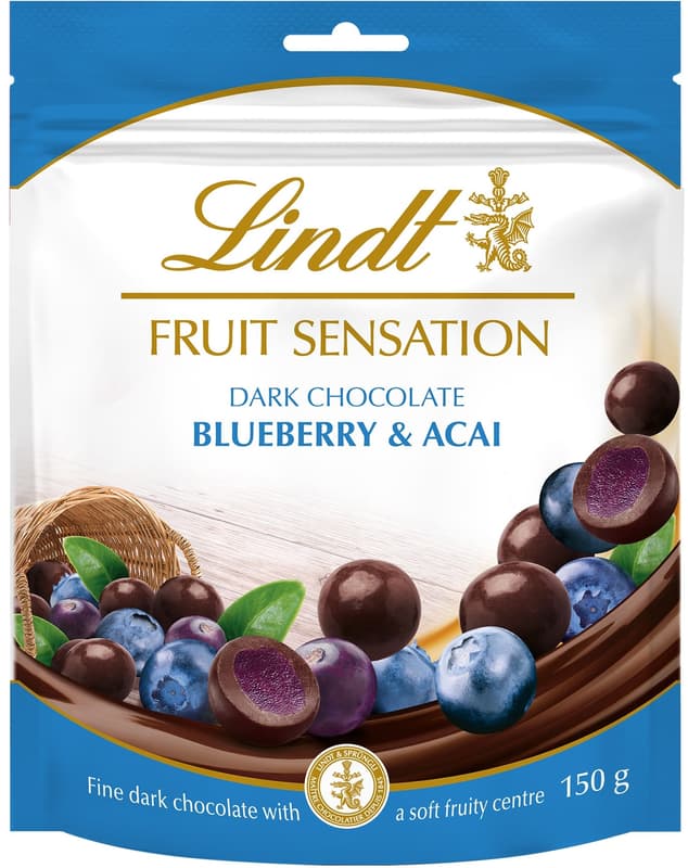 Lindt Sensation Fruit Blueberries & Acai in dark chocolate