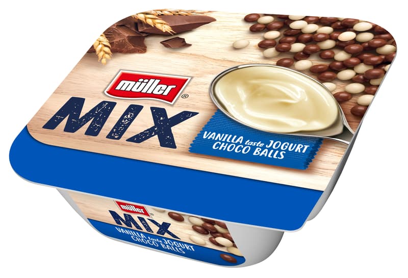 Müller Mix Vanilkový jogurt s čokoládovými kuličkami