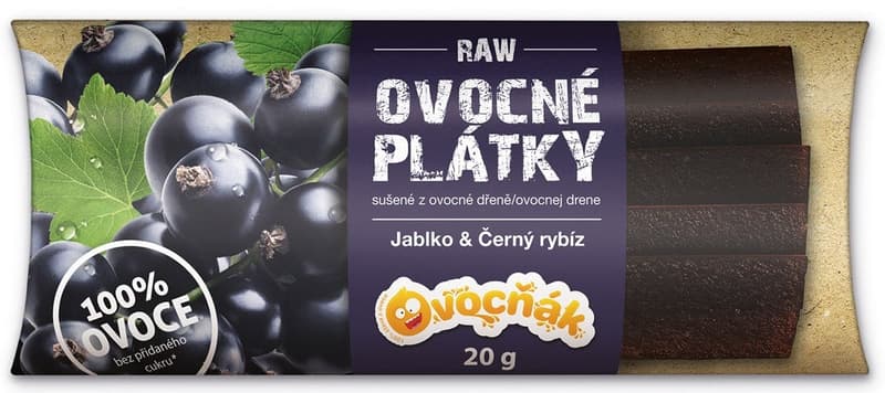 Ovocňák Plátky jablko a černý rybíz