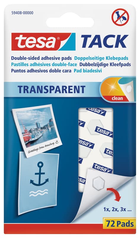 Tesa Transparent double-sided adhesive pads