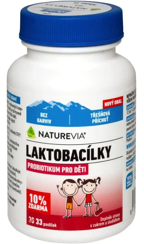 NatureVia Laktobacílky třešňové 33 pastilek