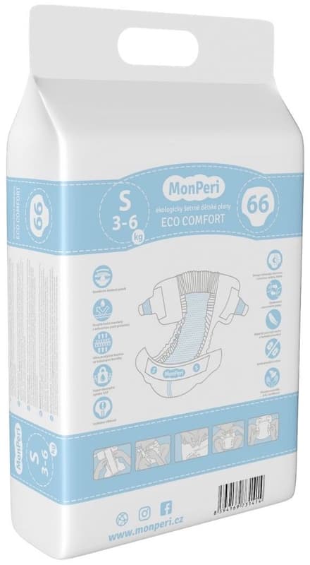 MonPeri ECO Disposable comfort diapers S (3–6 kg)