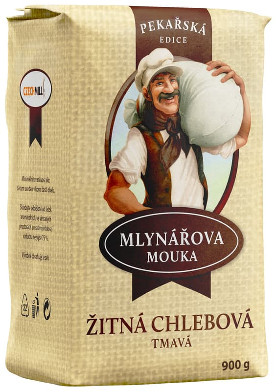 Mlynářova mouka rye, dark bread