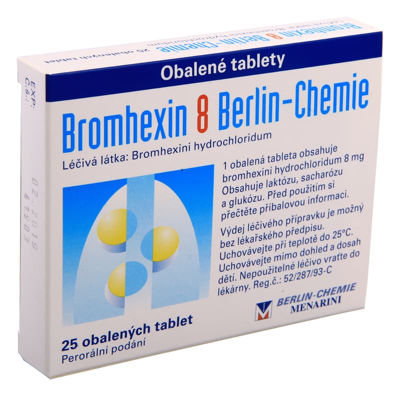 BROMHEXIN BERLIN-CHEMIE 8MG Obalená tableta 25